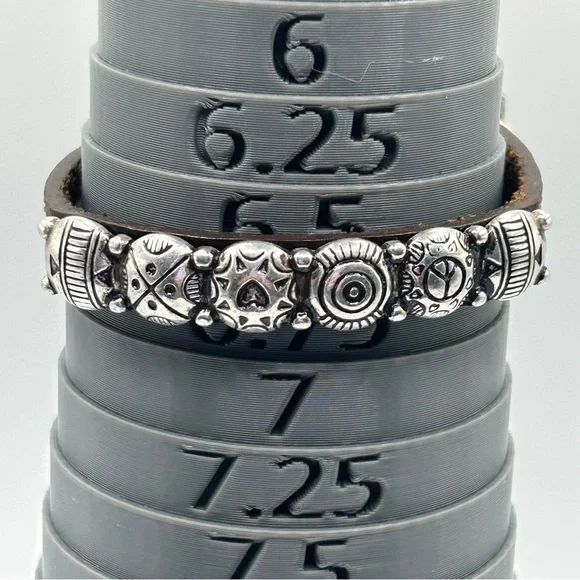 Brighton “Harmony Bandit” Brown Leather Band Bracelet - Picture 8 of 10